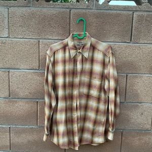 Pendleton type button up flannel size M